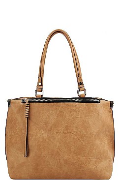 STYLISH PU LEATHER SATCHEL WITH LONG STRAP JYBAD-0003