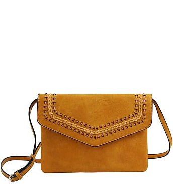 STYLISH SMOOTH PU LEATHER DESIGNER STYLISH ENVELOPE CLUTCH CROSSBODY BAG JY-BAFN-0001