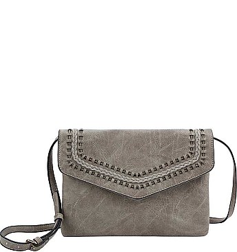 STYLISH SMOOTH PU LEATHER DESIGNER STYLISH ENVELOPE CLUTCH CROSSBODY BAG JY-BAFN-0001