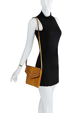 STYLISH SMOOTH PU LEATHER DESIGNER STYLISH ENVELOPE CLUTCH CROSSBODY BAG JY-BAFN-0001