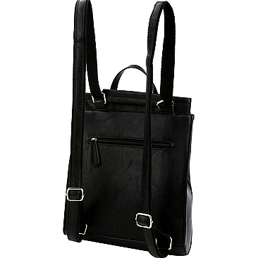 Braided Flap Tassel Accent 2 Way Backpack MH-BAL0010