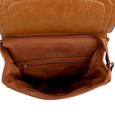 Braided Flap Tassel Accent 2 Way Backpack MH-BAL0010