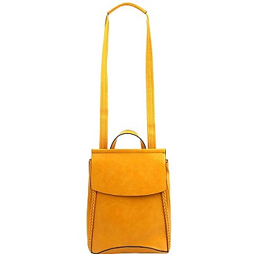 2 WAY BRAIDED FLAP BACKPACK