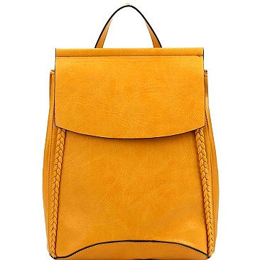 2 WAY BRAIDED FLAP BACKPACK