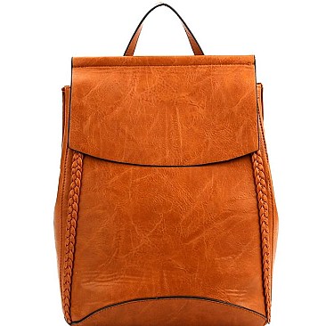 2 WAY BRAIDED FLAP BACKPACK