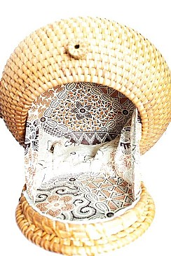 STYLISH NATURAL FIBER WOVEN TRENDY CROSSBODY BAG