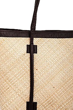 3IN1 NATURAL FIBER WOVEN SHOPPER SET