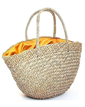 3IN1 DESIGNER NATURAL WOVEN SHOPPER SET
