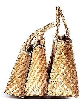 3IN1 NATURAL FIBER WOVEN TRENDY TOTE SET