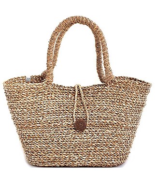 3IN1 DESIGNER CUTE NATURAL FIBER WOVEN SHOPPER SET
