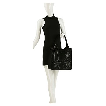 Sparkling Star Design Tote Handbag
