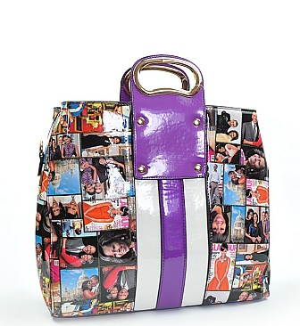 MICHELLE OBAMA METAL HANDLE HANDBAG