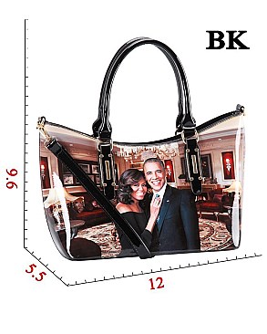 2 in 1 Michelle Obama Magazine Cover Satchel AND TOTE