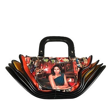 Michelle Obama 2 Side Picture Accordion Satchel