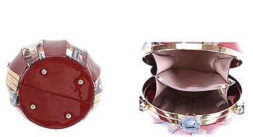 2 in 1 Michelle Obama Ball-Shaped Satchel & Wallet Set