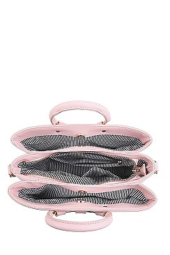 2 IN 1 FAUX LEATHER SOFT PLAID DESIGN TOTE BAG SET