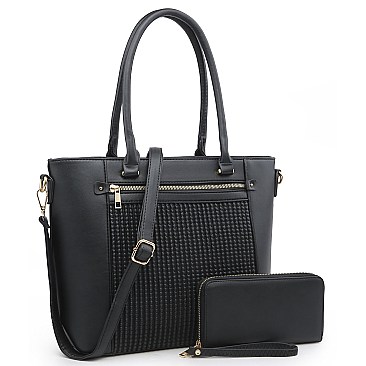 2-in-1 Embossed Shopper Wallet Set