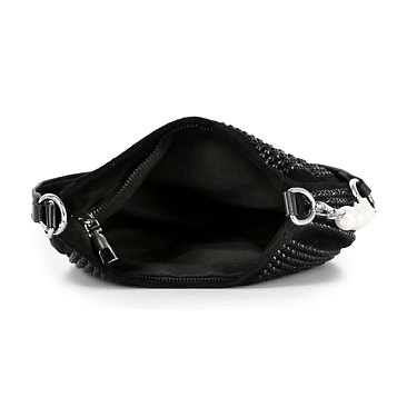 Rhinestone Accented Petite Shoulder Bag