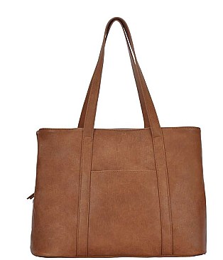 TRENDY SMOOTH PLAIN DESIGN TOTE BAG