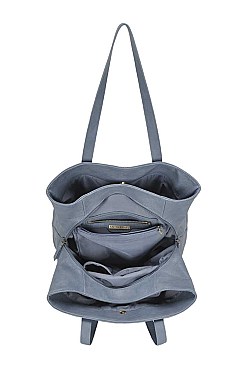 TRENDY SMOOTH PLAIN DESIGN TOTE BAG