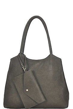STYLISH FASHION MODERN SATCHEL WITH CLUTCH