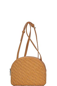 STYLISH WOVEN FRONT SHOULDER CROSS BODY BAG