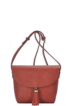STYLISH TASSEL FLAP CROSS BODY BAG