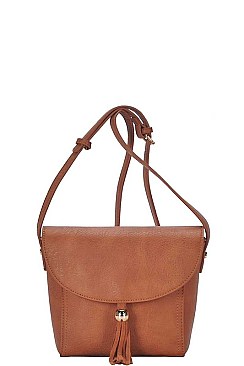 STYLISH TASSEL FLAP CROSS BODY BAG