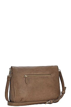 DESIGNER DOUBLE TASSEL FLAP CROSS BODY BAG