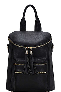 DESIGNER CHIC TASSEL BACKPACK