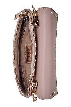 MODERN FASHION STUDDED CROSS BODY BAG
