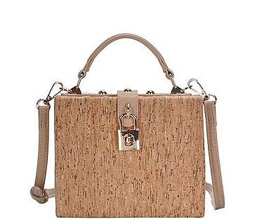 STRUCTURED CROC CROSS BODY BAG