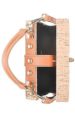 STRUCTURED CROC CROSS BODY BAG