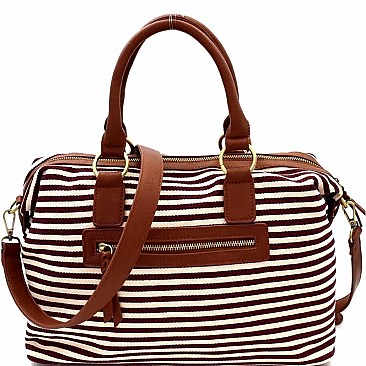 Stylish Aztec & Stripe Print Boston Satchel MH-BGS15731