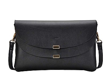 FASHION DESIGNER DOUBLE FLAP CROSSBODY BAG