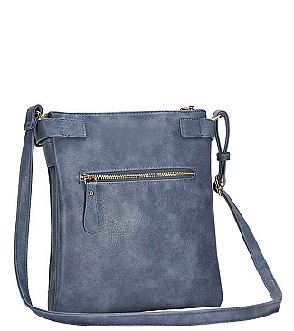 TRENDY ZIP FRONT FASHION CROSSBODY SLING BAG JYBGT-45271