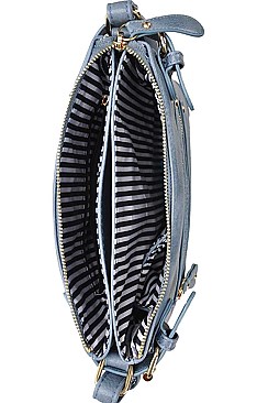 TRENDY ZIP FRONT FASHION CROSSBODY SLING BAG JYBGT-45271