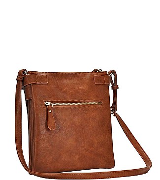 TRENDY ZIP FRONT FASHION CROSSBODY SLING BAG JYBGT-45271