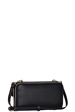 GOLD TONE HARDWARE CROSS BODY BAG