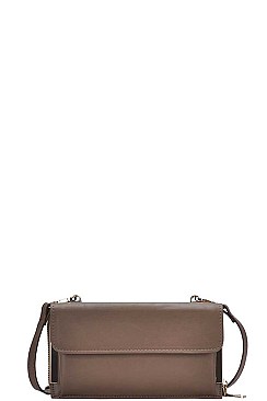 GOLD TONE HARDWARE CROSS BODY BAG