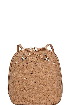 CROC TEXTURED TWO TONE BACKPACK