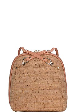 CROC TEXTURED TWO TONE BACKPACK