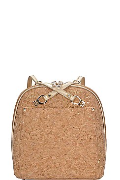 CROC TEXTURED TWO TONE BACKPACK