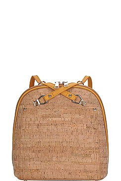 CROC TEXTURED TWO TONE BACKPACK