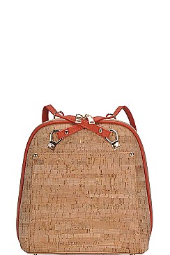CROC TEXTURED TWO TONE BACKPACK