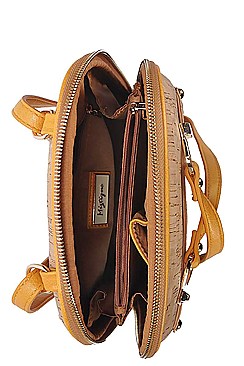 CROC TEXTURED TWO TONE BACKPACK