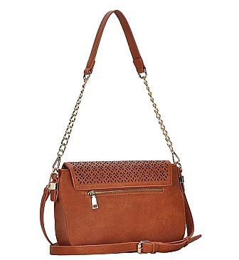 FASHION TASSEL MULTI DESIGN PLAIN CROSSBODY BAG