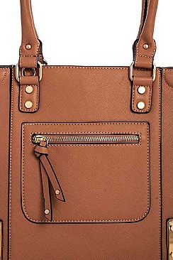 CLASSY DESIGNER FASHION ZIPPED SHOPPER WITH LONG STRAP JYBGW-6644
