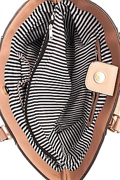CLASSY DESIGNER FASHION ZIPPED SHOPPER WITH LONG STRAP JYBGW-6644