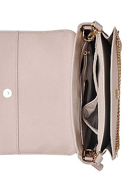 CLASSY CHAIN ACCENT FASHION CROSSBODY BAG JYBGW-81502